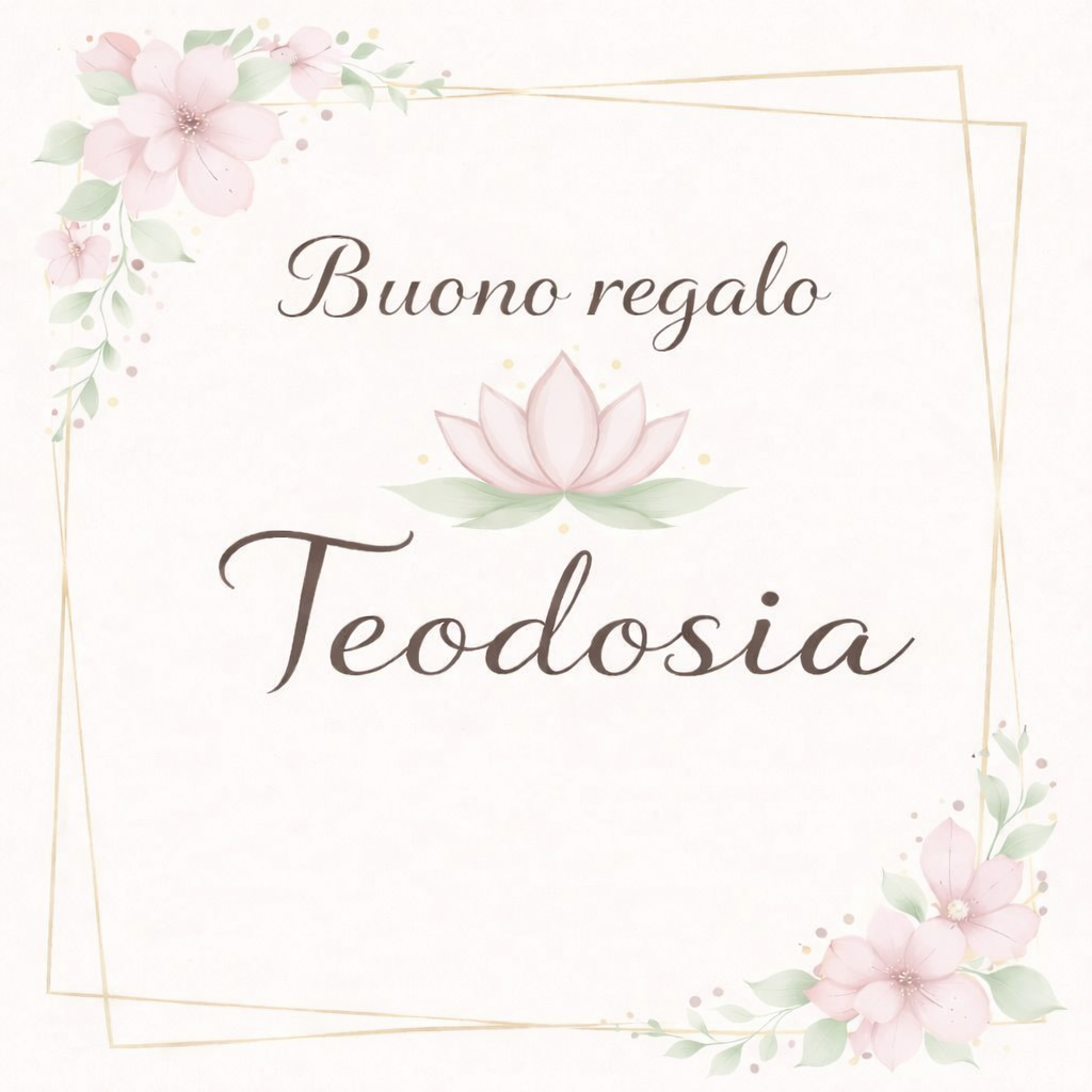 biglietto buono regalo teodosia con fiore di loto