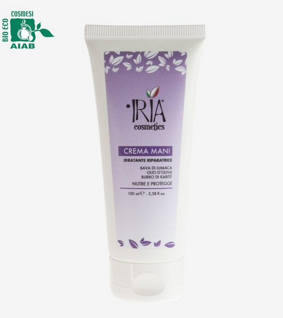 crema mani idratante riparatrice IRIA cosmetics bava di lumaca