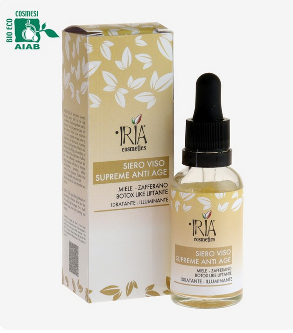 siero viso supreme antiage IRIA cosmetics con confezione