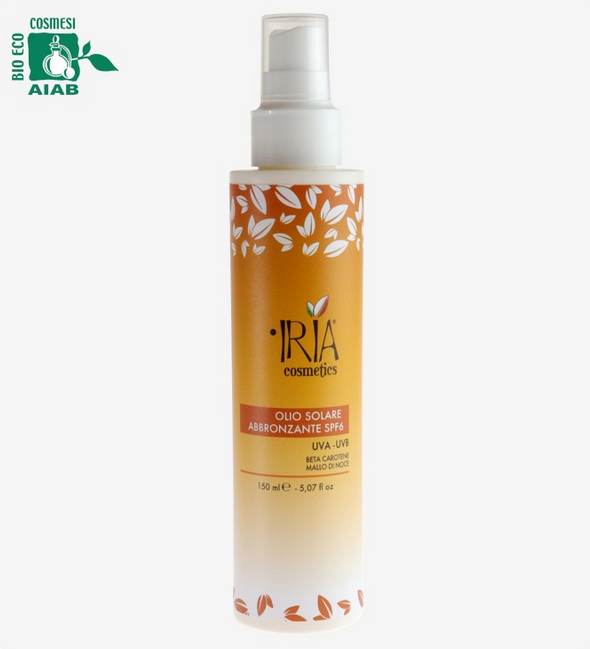 olio solare abbronzante SPF6 IRIA cosmetics