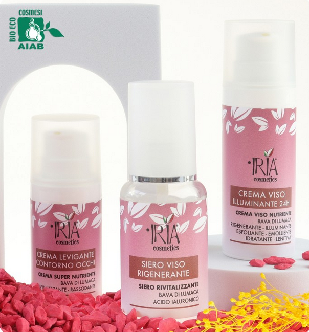linea completa bava di lumaca IRIA cosmetics 