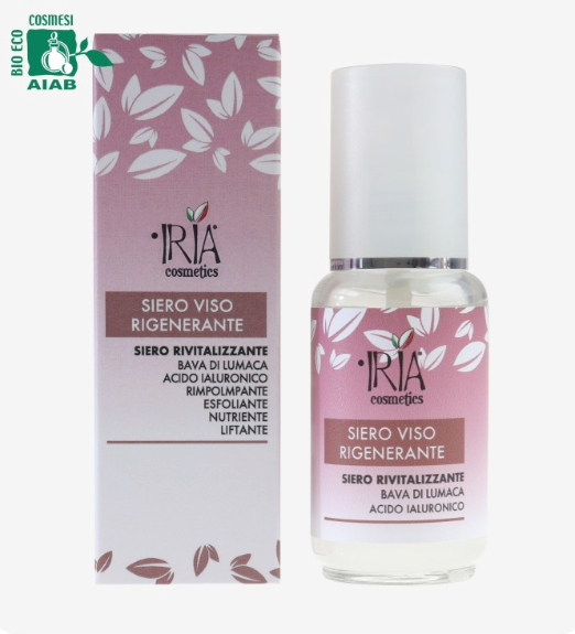 siero viso rigenerante IRIA cosmetics con confezione 