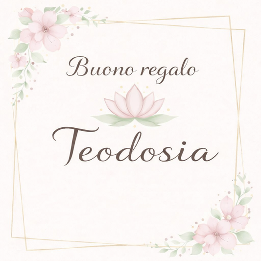 biglietto buono regalo teodosia con fiore di loto