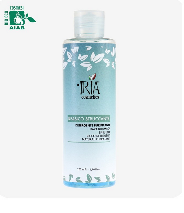 bifasico struccante IRIA cosmetics bava di lumaca 