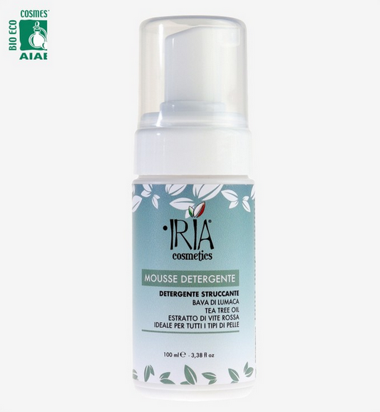 mousse detergente IRIA cosmetics bava di lumaca 