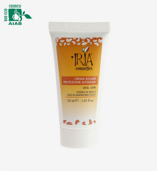 crema solare protezione altissima IRIA cosmetics 