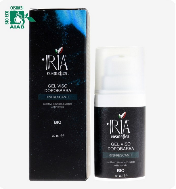 gel viso dopoarba IRIA cosmetics con confezione 